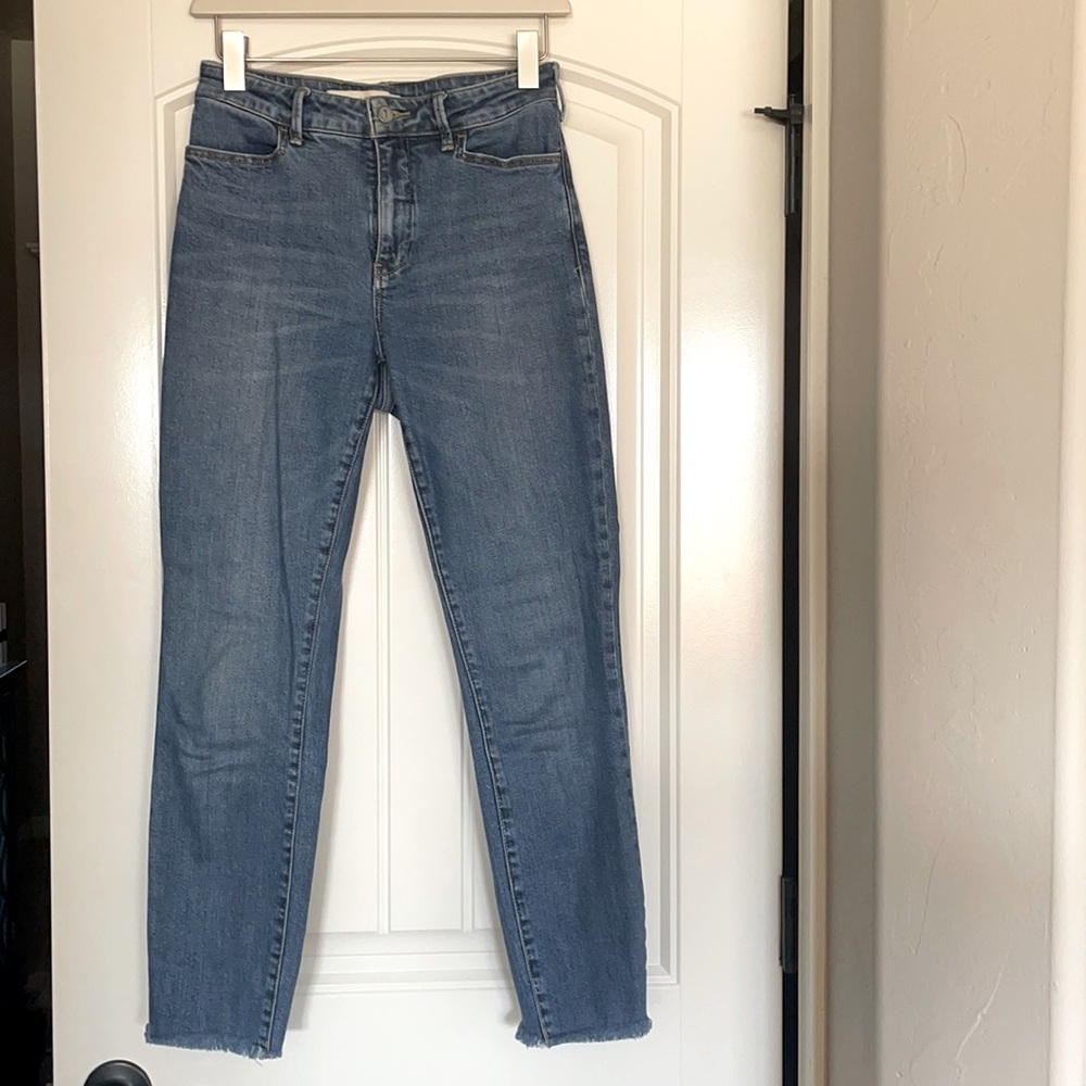 Anthropologie - Pilcro high waisted denim - raw hem ankle length - size 26